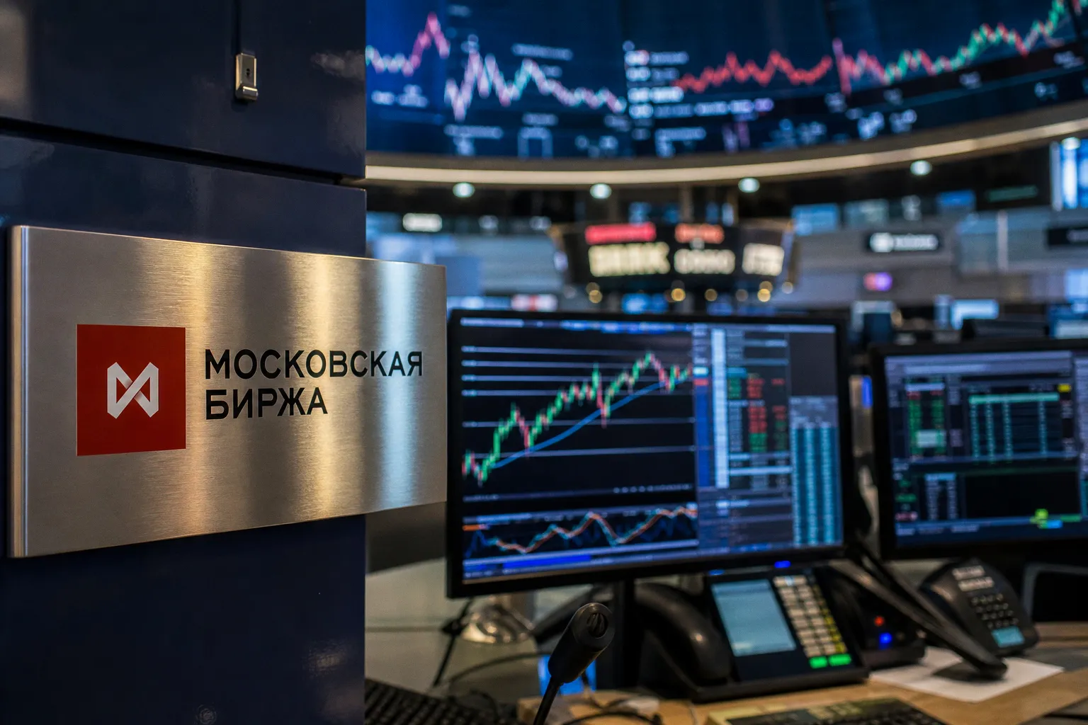 Динамика индексов МосБиржи и РТС на открытии торгов 8 июля